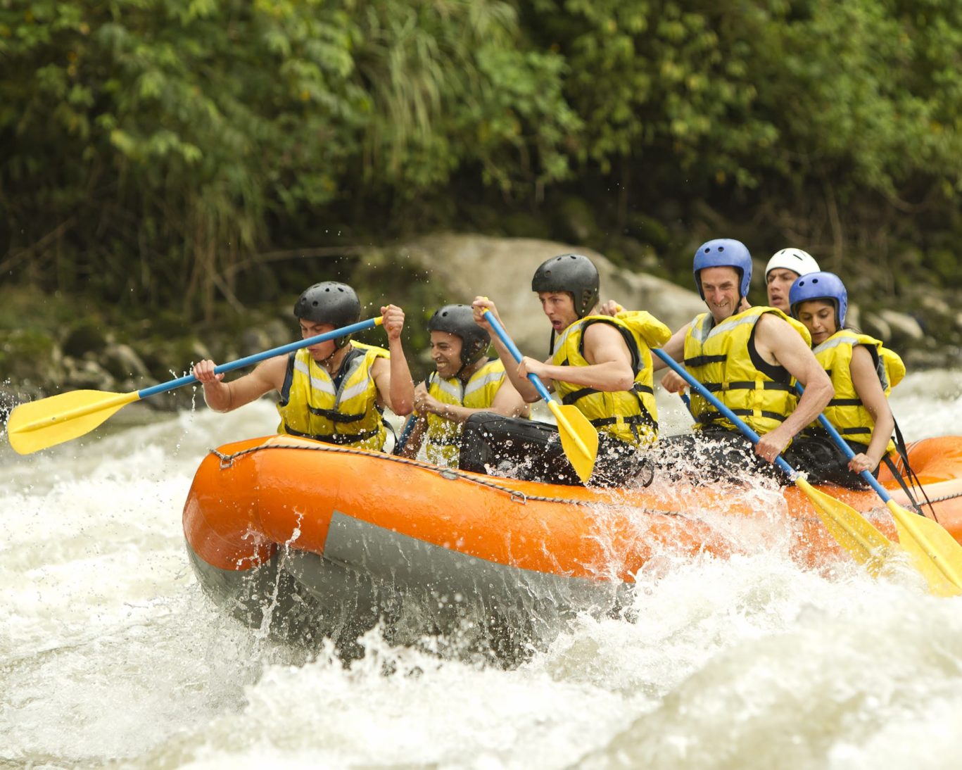 River Rafting in Adirondack Mountains.