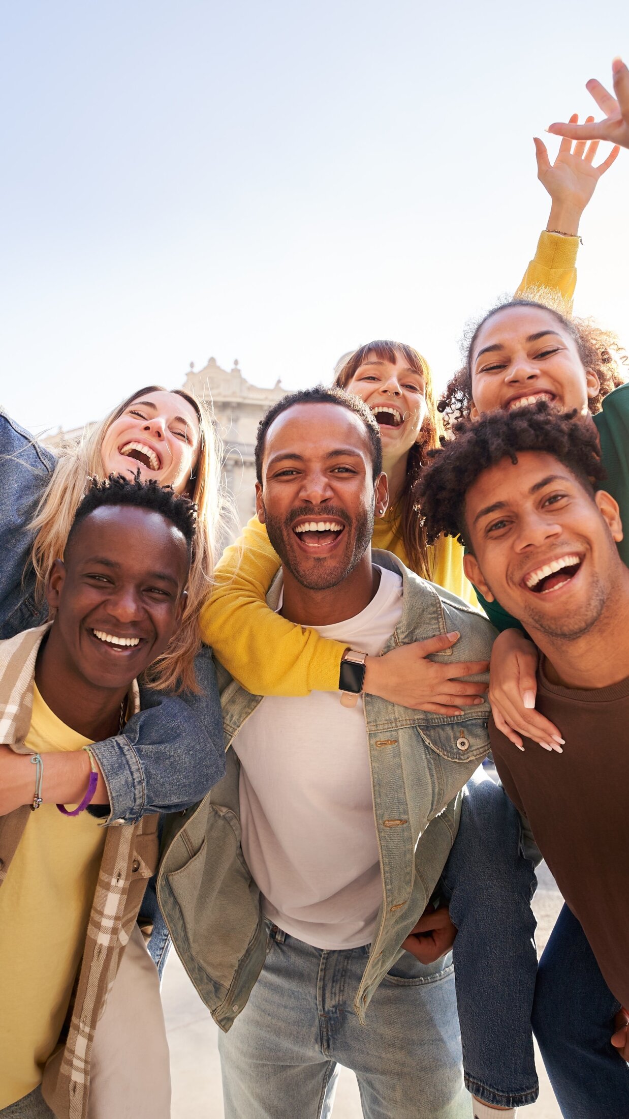 group of friends on vacation