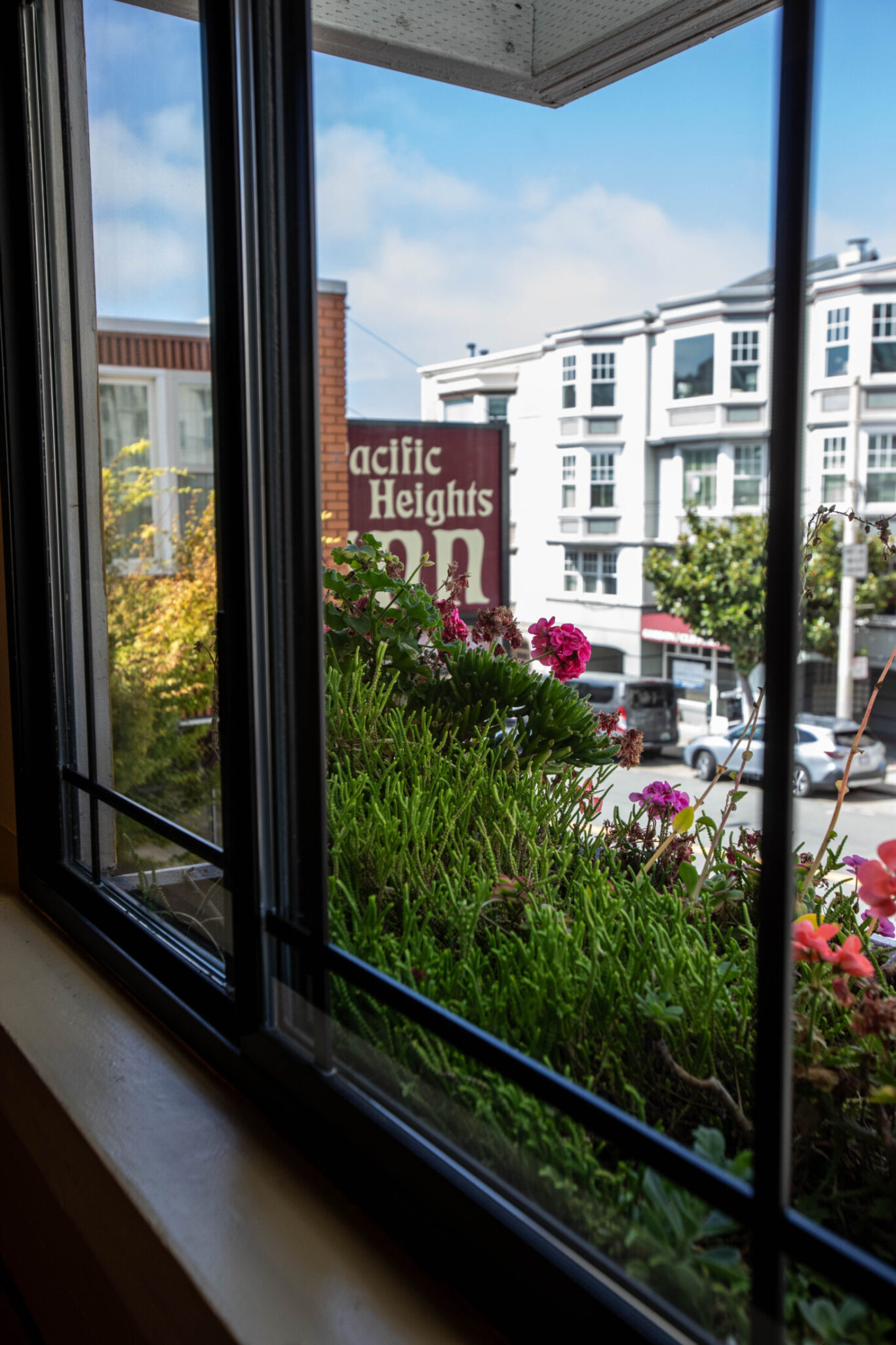 Hotel window view exterior