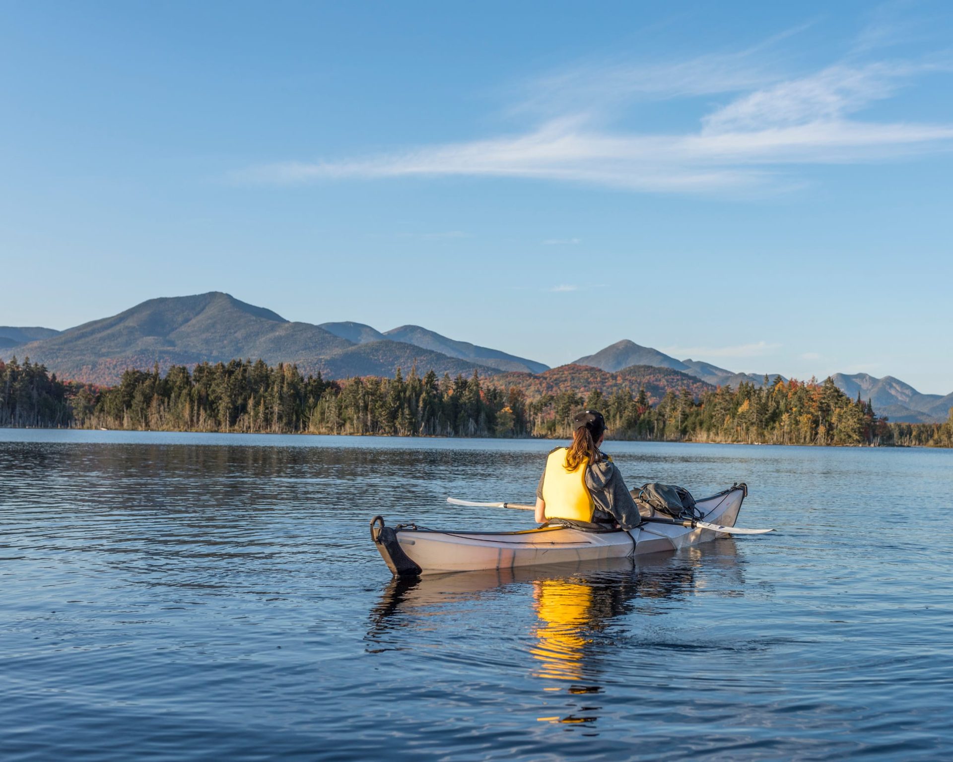 Kayak in Adirondack Mountains.