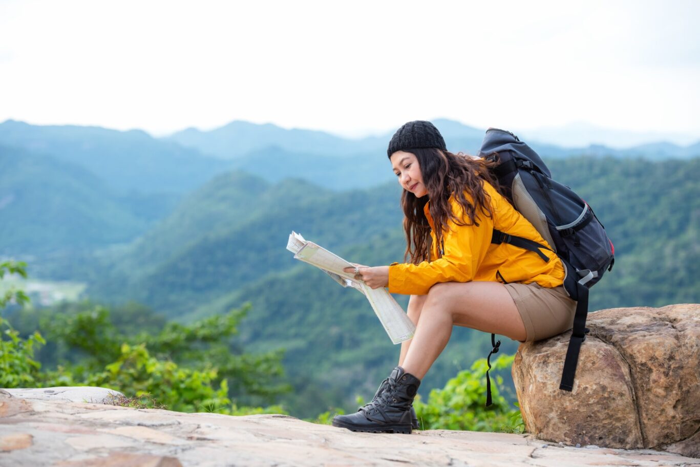 female hiker on adventure