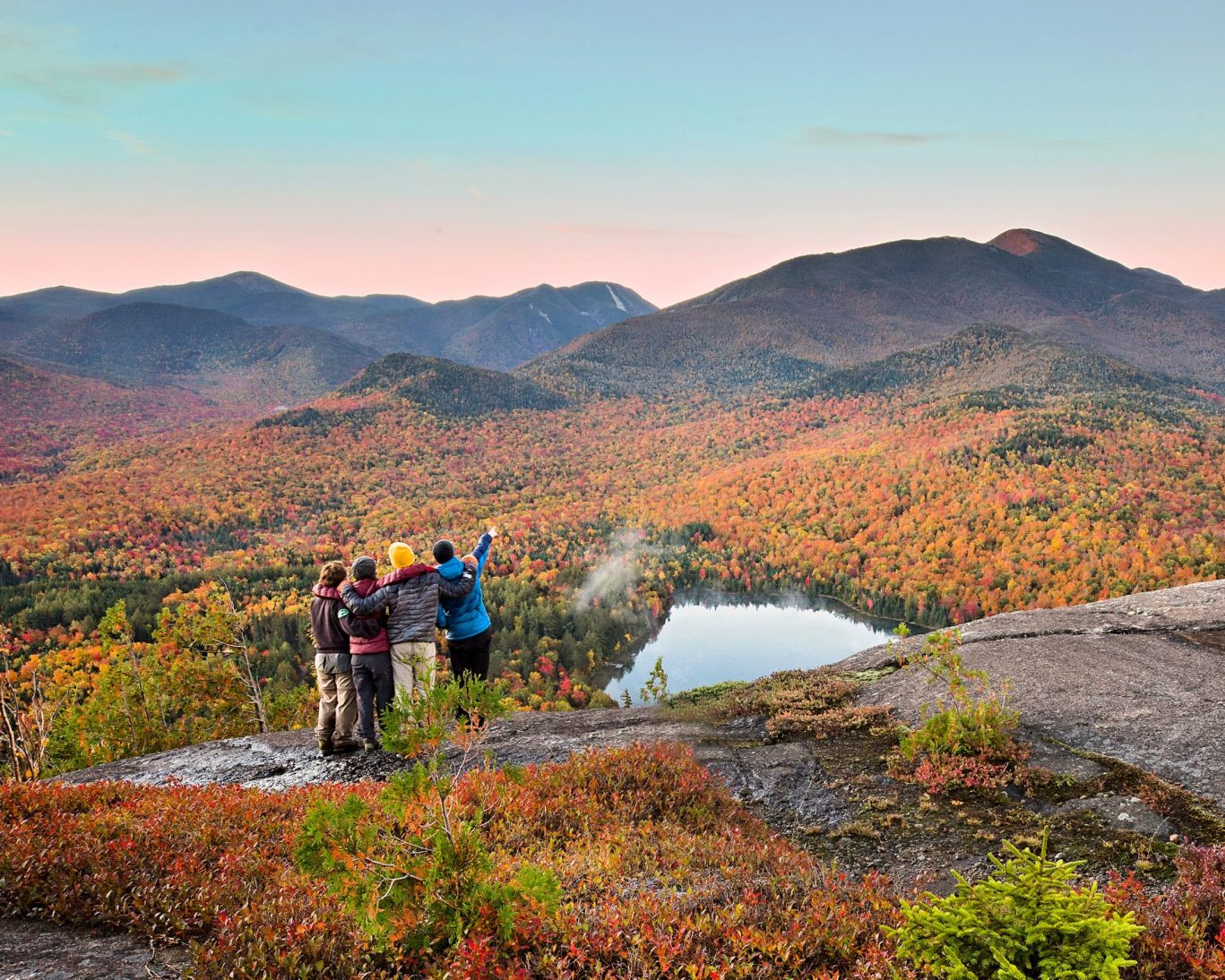 Hiking in Adirondack Mountains.