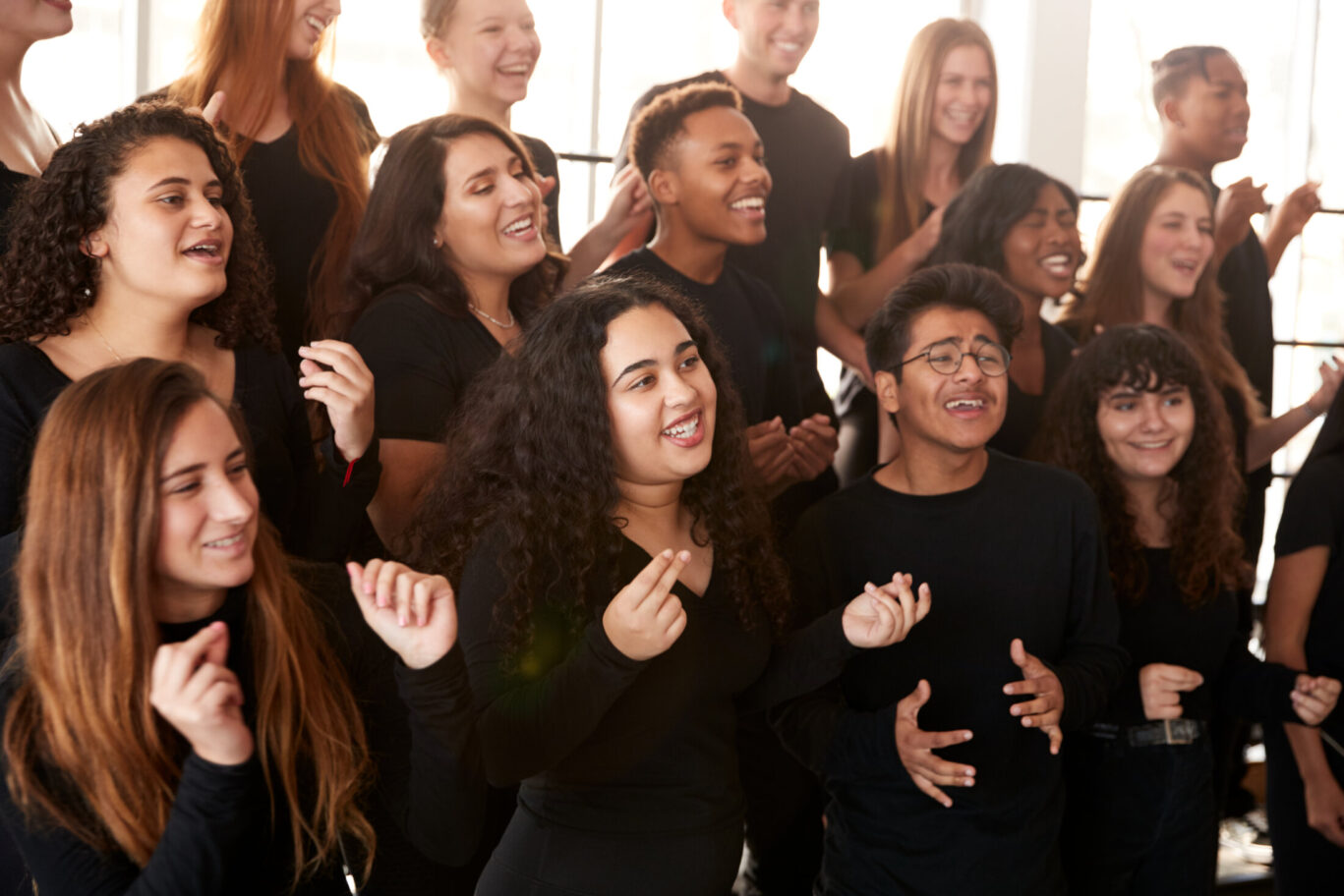 students in a choir