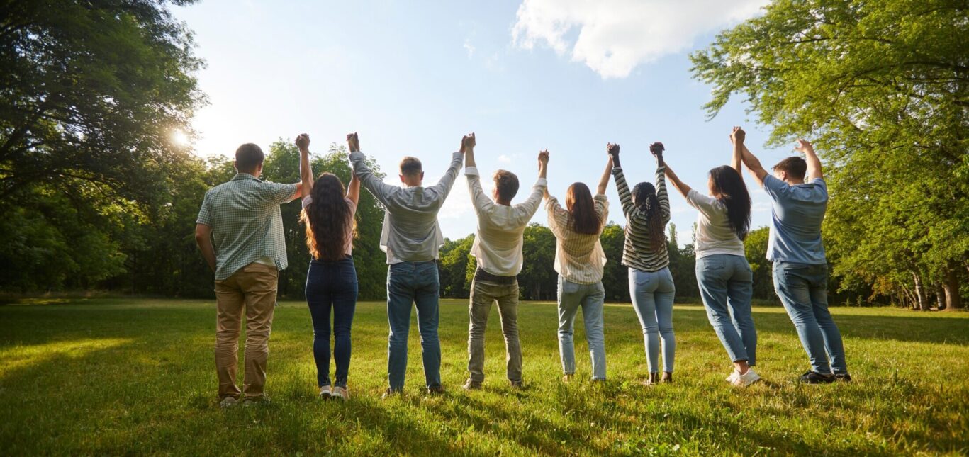 group of friends celebrating community